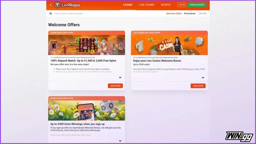 leovegas bonus offers
