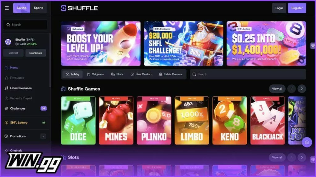 shuffle casino sign up