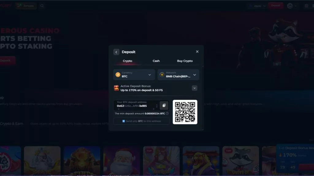 betfury deposit options