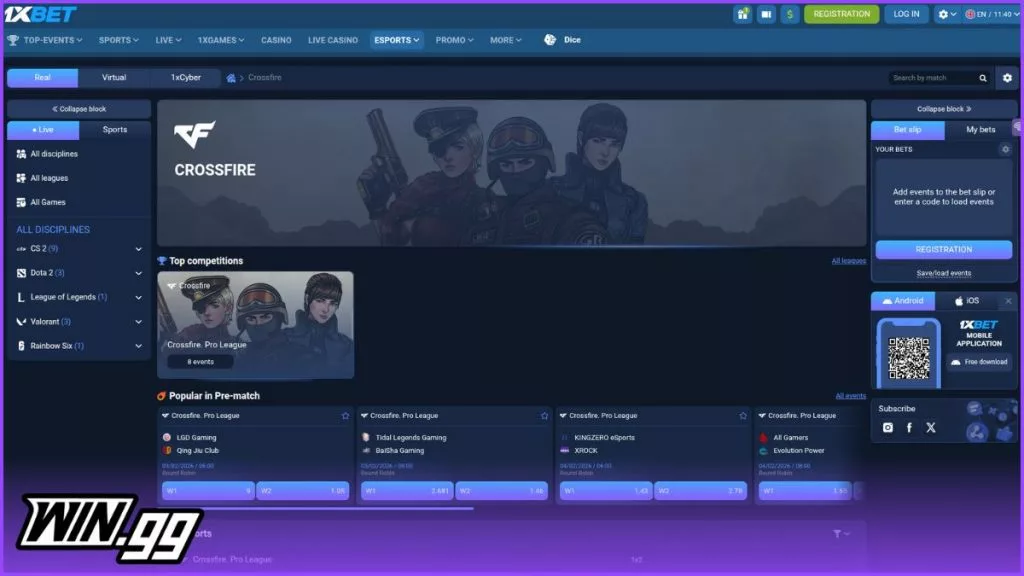 crossfire betting sites
