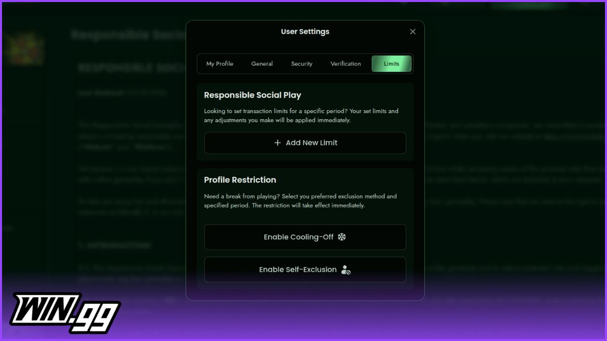 player and safety control at lucky bunny