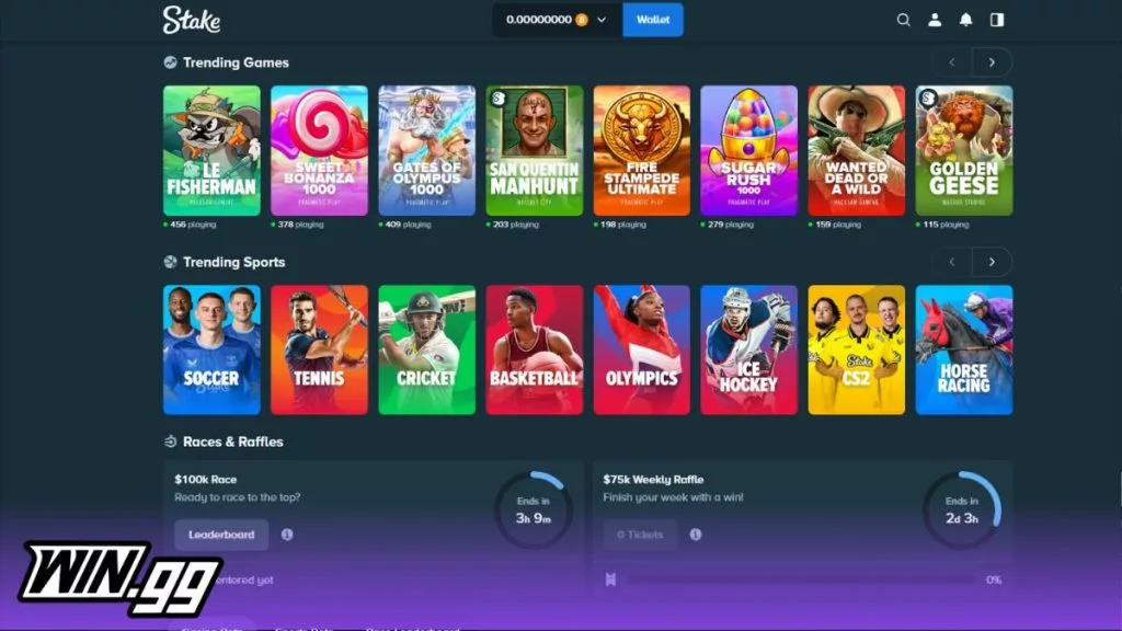 A Snapshot of Stake's home page