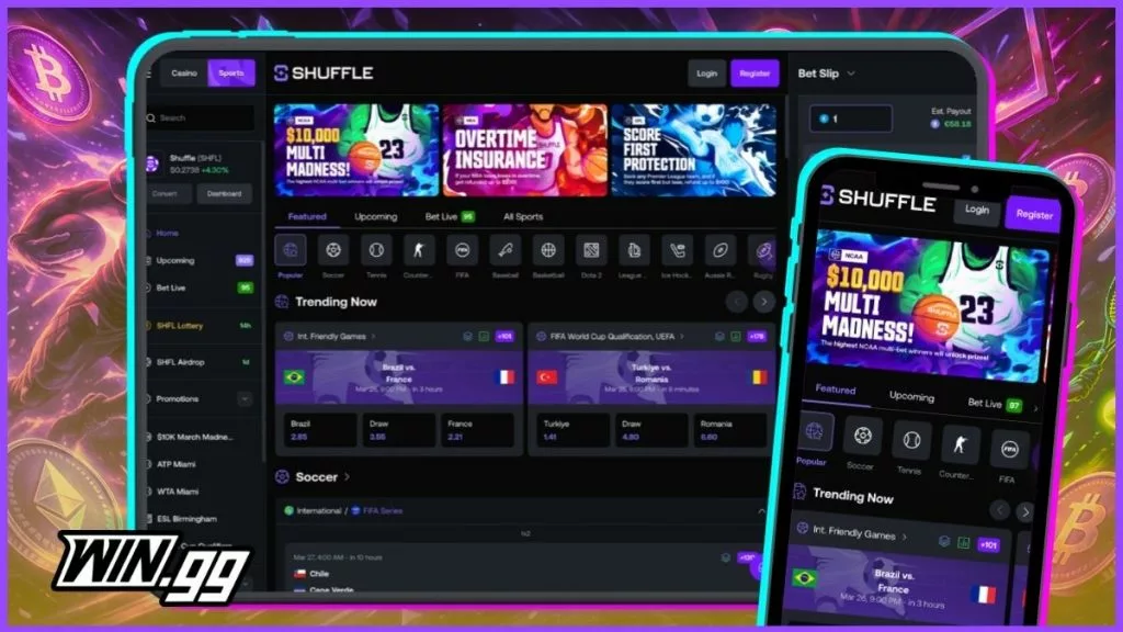 betting on sports with bitcoin on shuffle