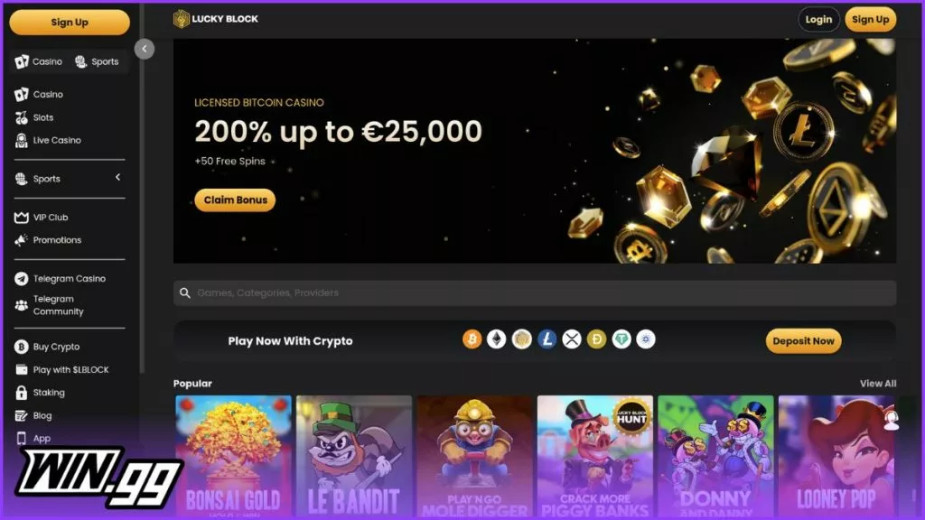 mines games at lucky block casino
