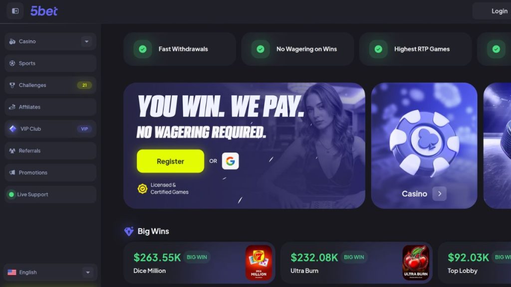 5bet casino review