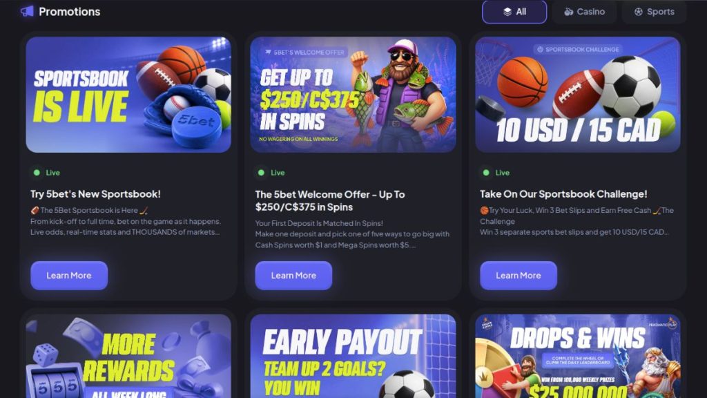 5bet promotions review