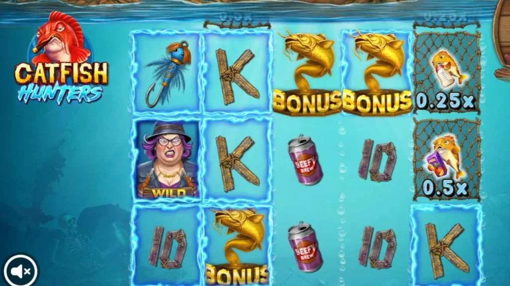 Getting the Karen Wild symbol in the Catfish Hunters slot