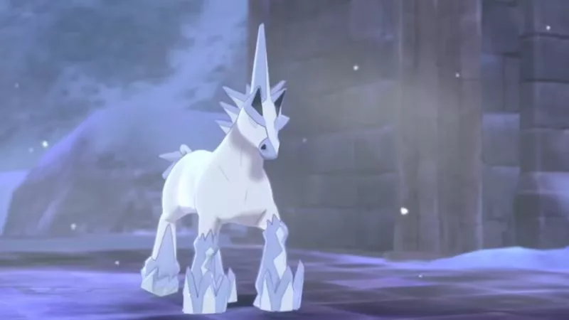 Glastrier, horse pokemon in sword and shield