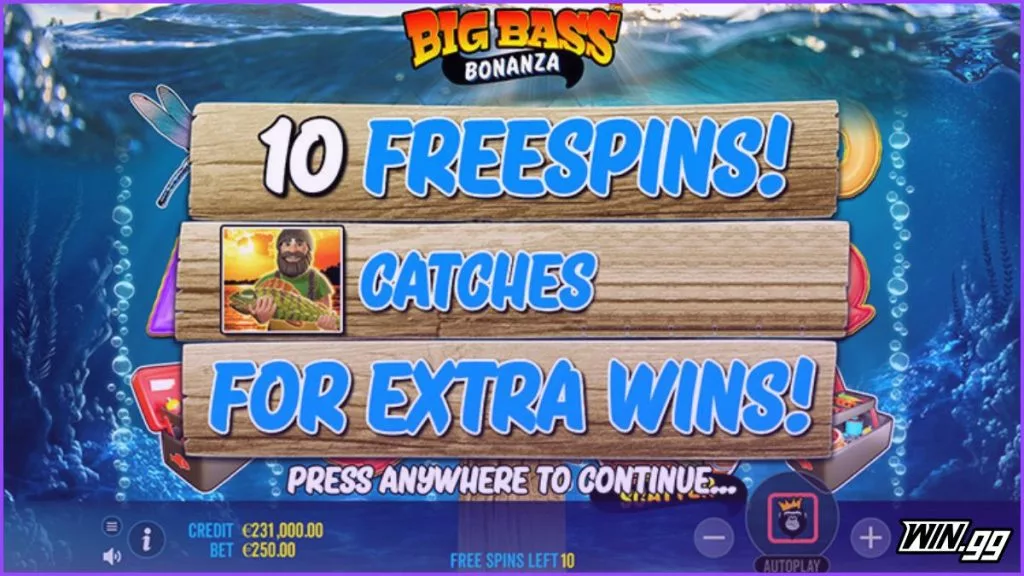 big bass bonanza free spins