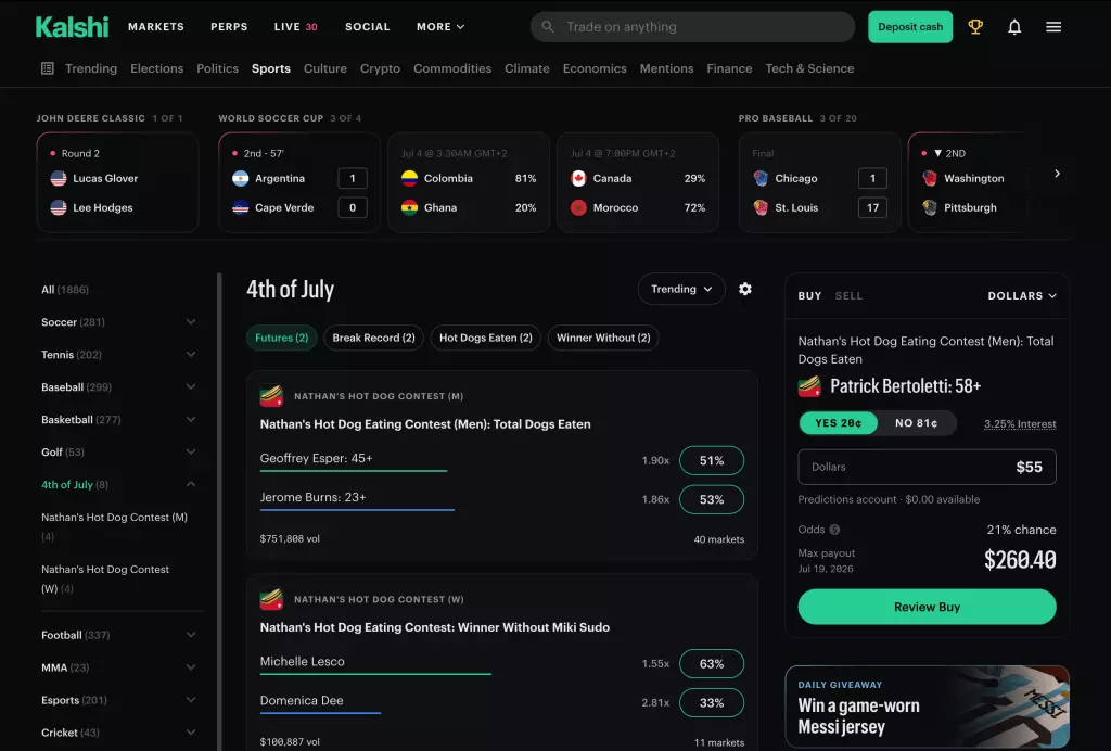 Kalshi prediction markets