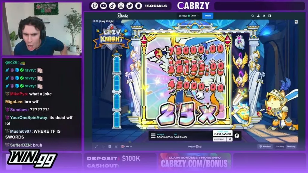 Cabrzy playing Lazy Knight