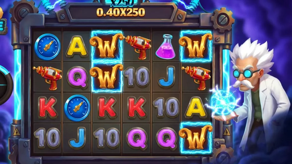 Getting a 250x multiplier in the Wild Voltage slot