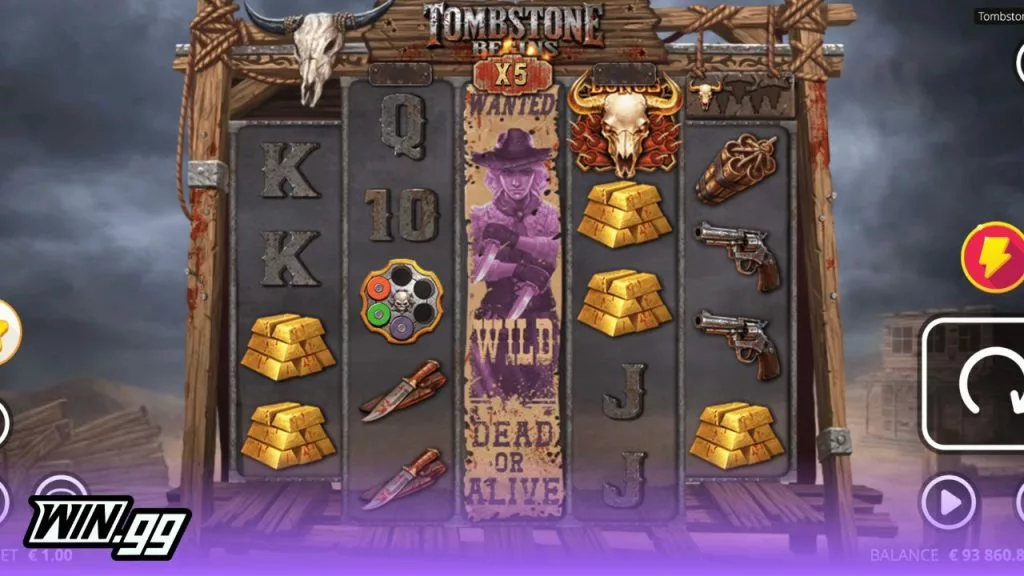 Playing the Tombstone Begins slot