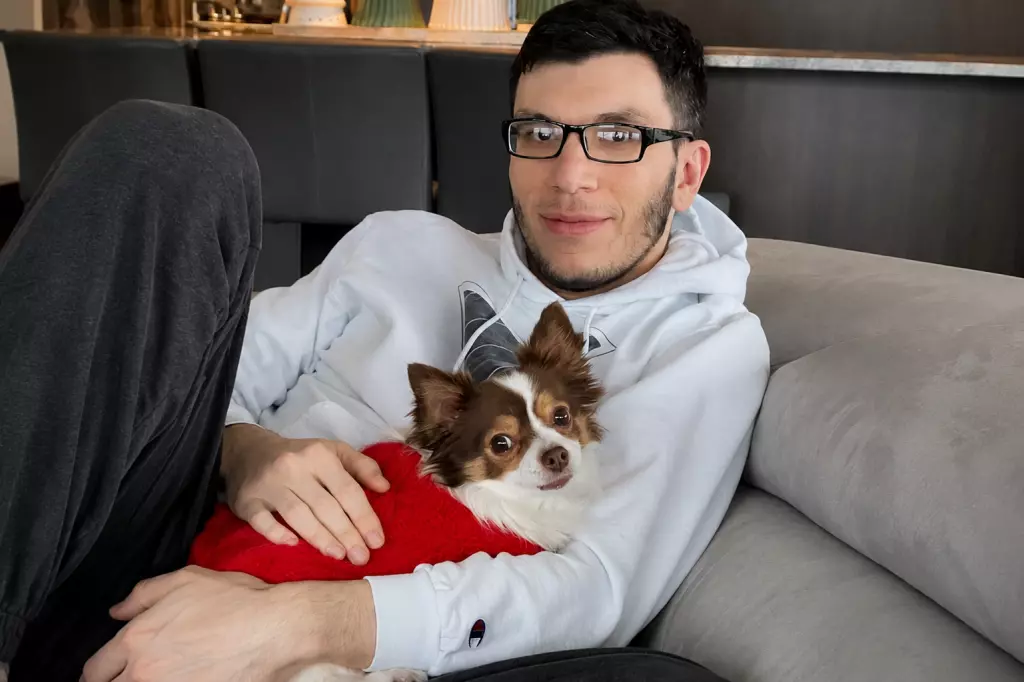 Trainwreckstv with his dog