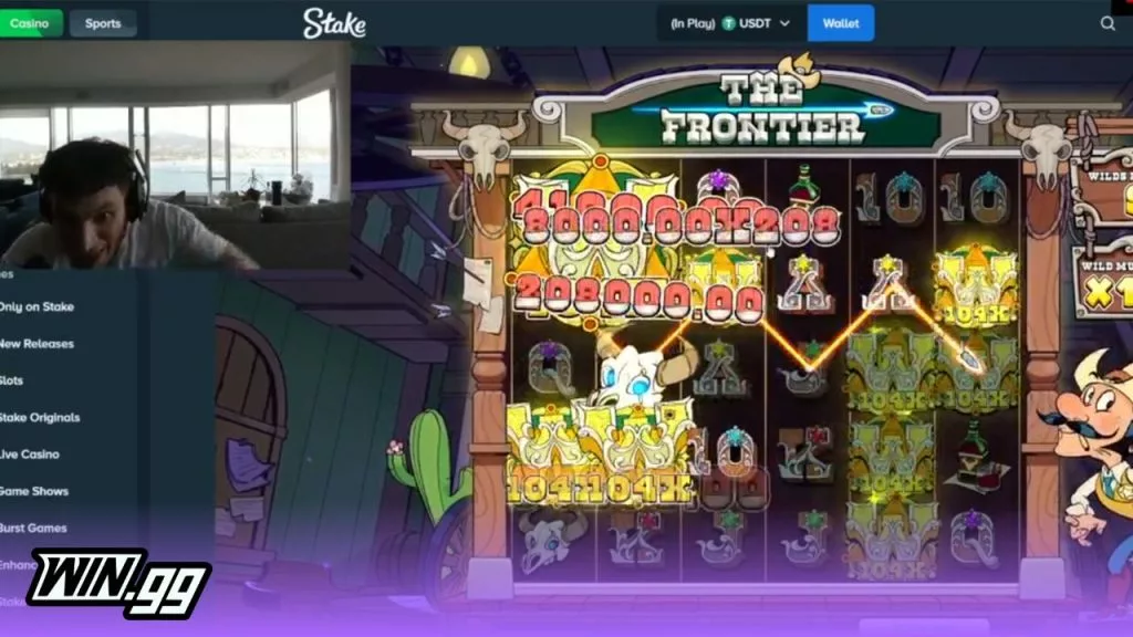 Trainwreckstv's final The Fronter slot spin before his massive win