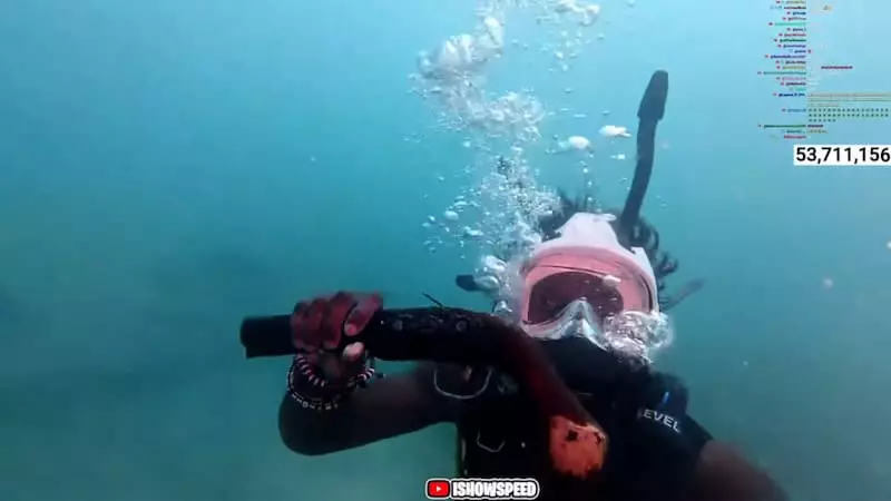 ishowspeed scuba diving viewbotting