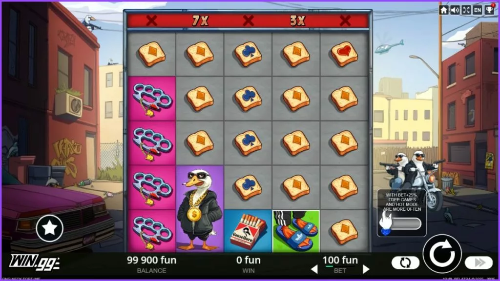A screenshot of the Best Neck Fortune slot
