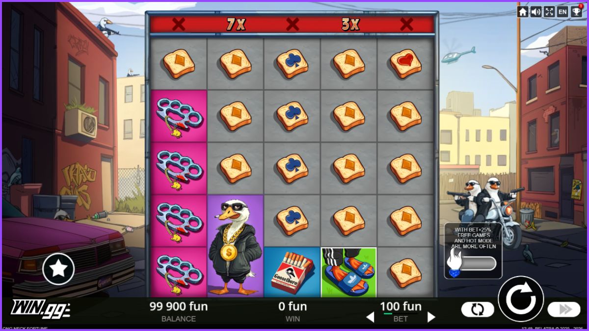 A screenshot of the Best Neck Fortune slot