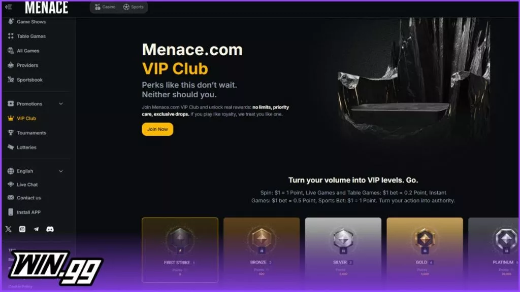 a snapshot of Memance's VIP club