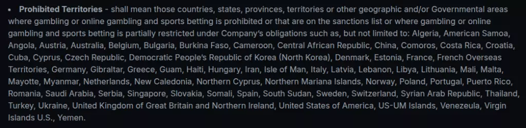 menace.com casino restricted countries