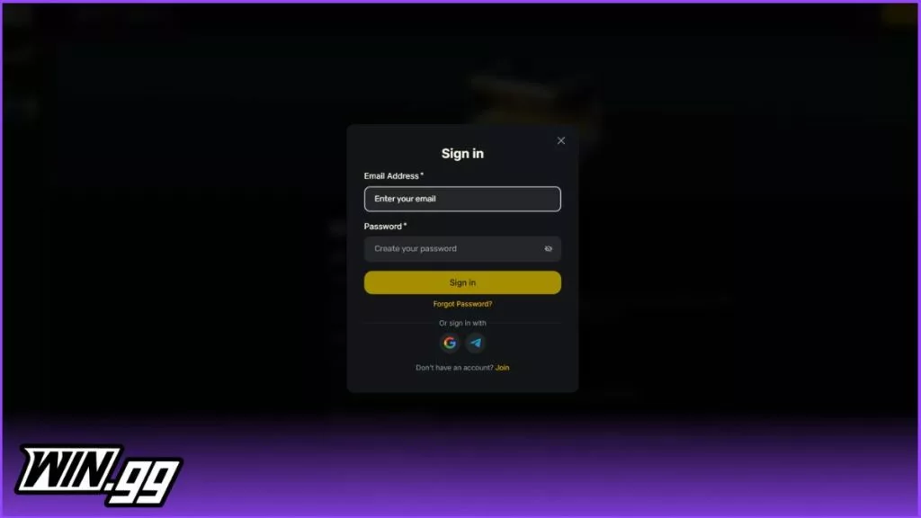 a screenshot of Menace's login process