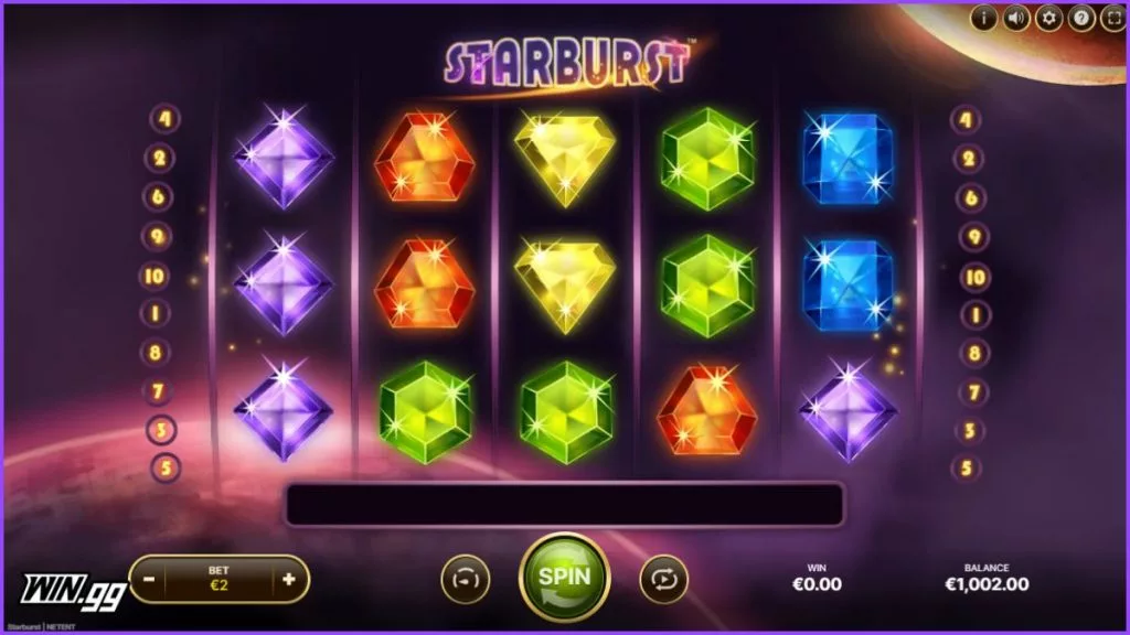 a screenshot of Starburst at Thunderpick