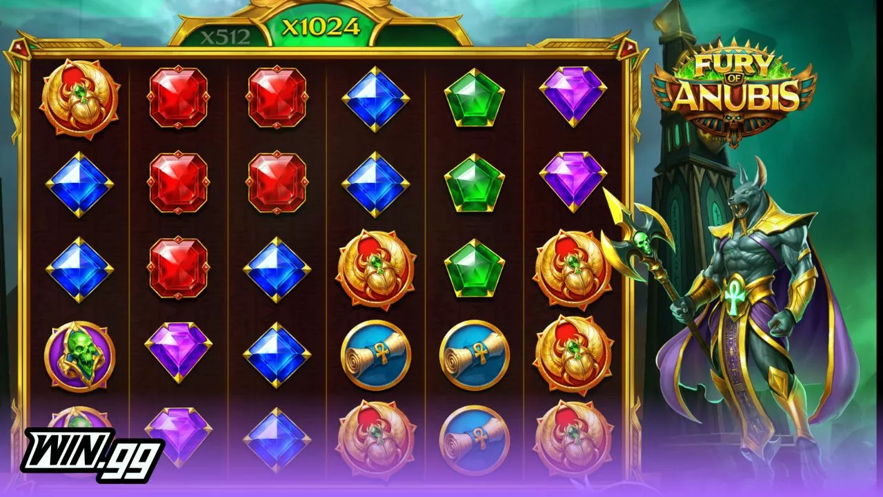 1,024x multiplier in the Fury of Anubis slot