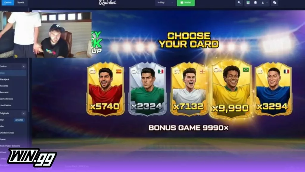 Adin Ross finding the 9990x multiplier on Lucky Pack