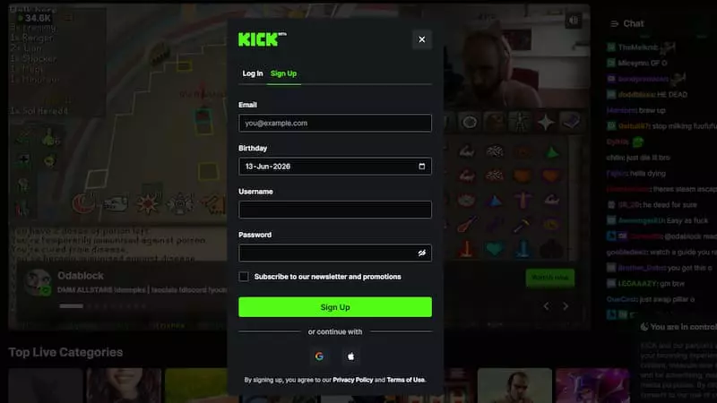 Create Kick Channel Reach 10 Concurrent Viewers