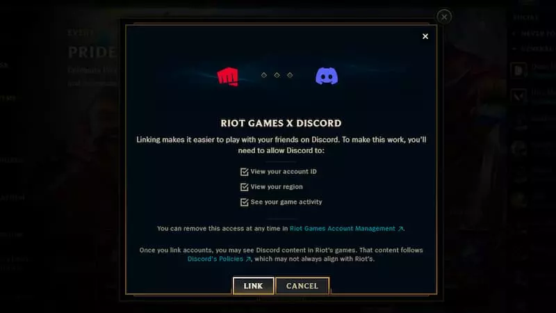 Linking Riot ID and Discord through League of Legends client