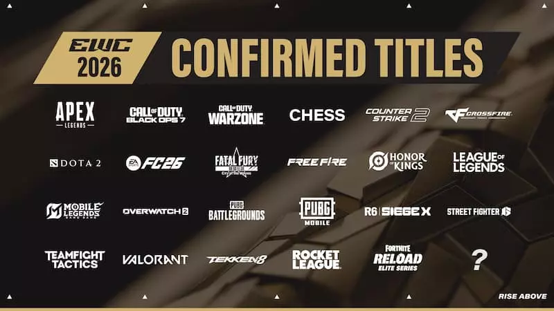 The first 20 Esports World Cup titles