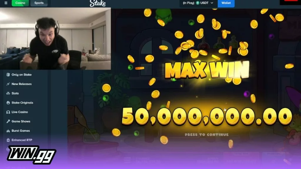 Trainwreckstv $50 million win on Coins and Cauldrons