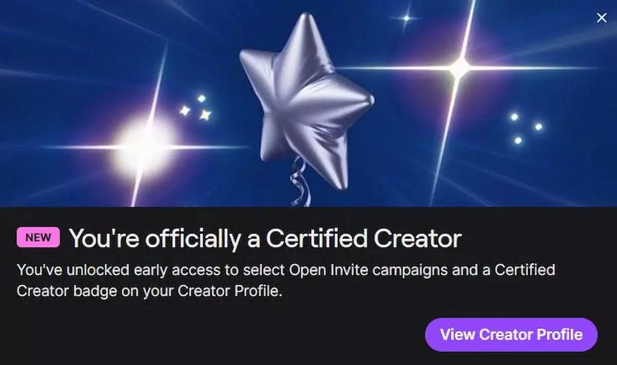 Twitch Creator Sponsorship Certification