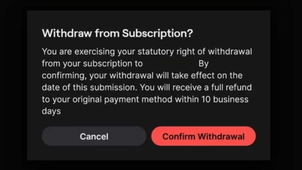 Twitch Withdraw from Sub