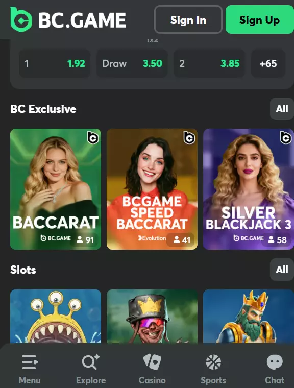 BC Game crypto casino app