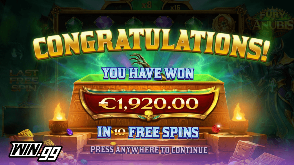 fury of anubis free spins
