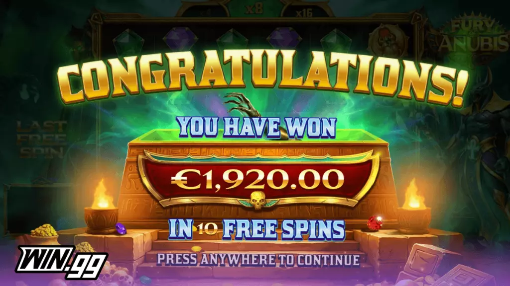 fury of anubis free spins