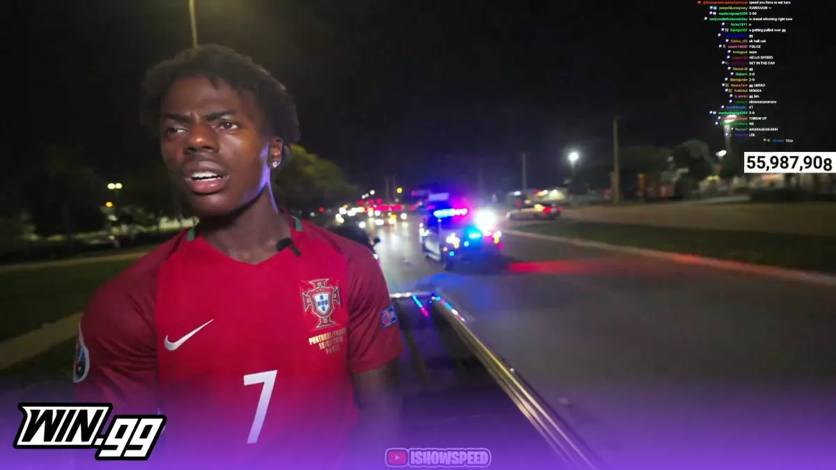 iShowSpeed gets pulled over in Miami while celebrating Portugal World Cup win