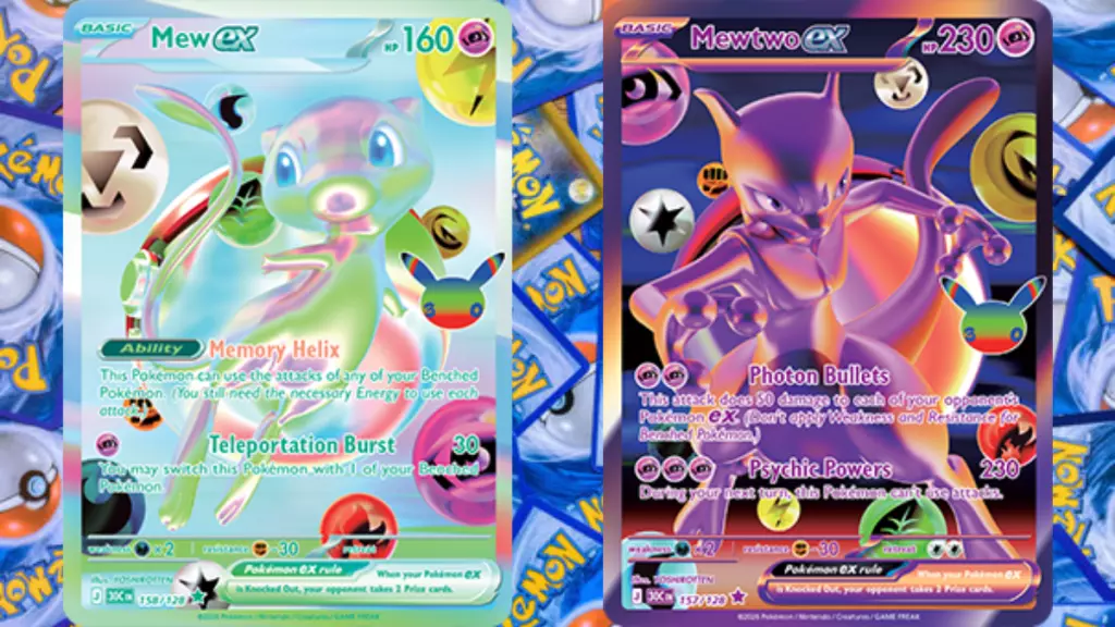 PokÃÂ©mon TCG 30th celebrations reveals mew and mewtwo