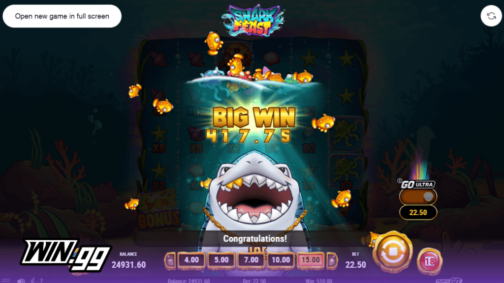 shark feast big win
