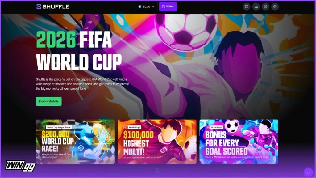 shuffle.com world cup hub and promotions