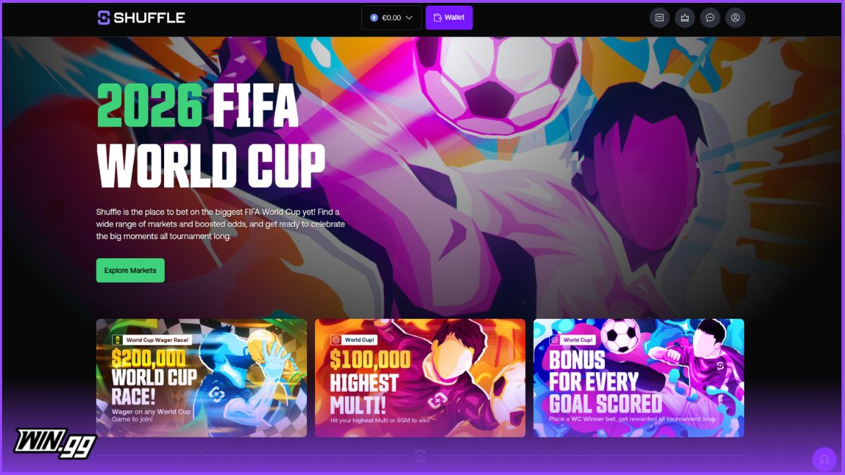 shuffle.com world cup hub and promotions