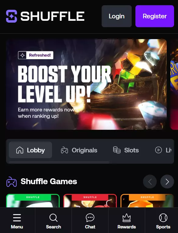 shuffle crypto casino app