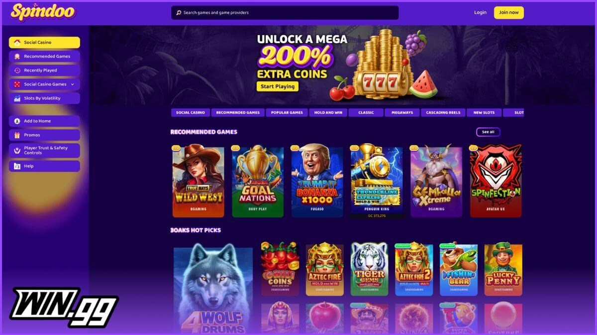 Spindoo social casino