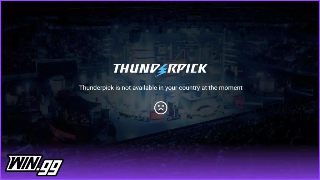 thunderpick restricted country landing page