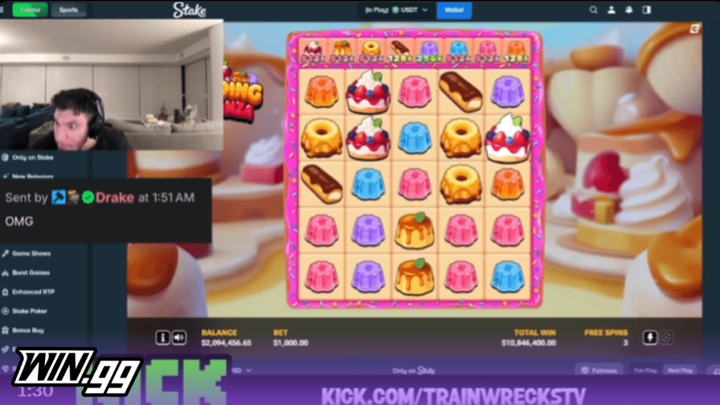 Trainwreckstv wins in front of Drake
