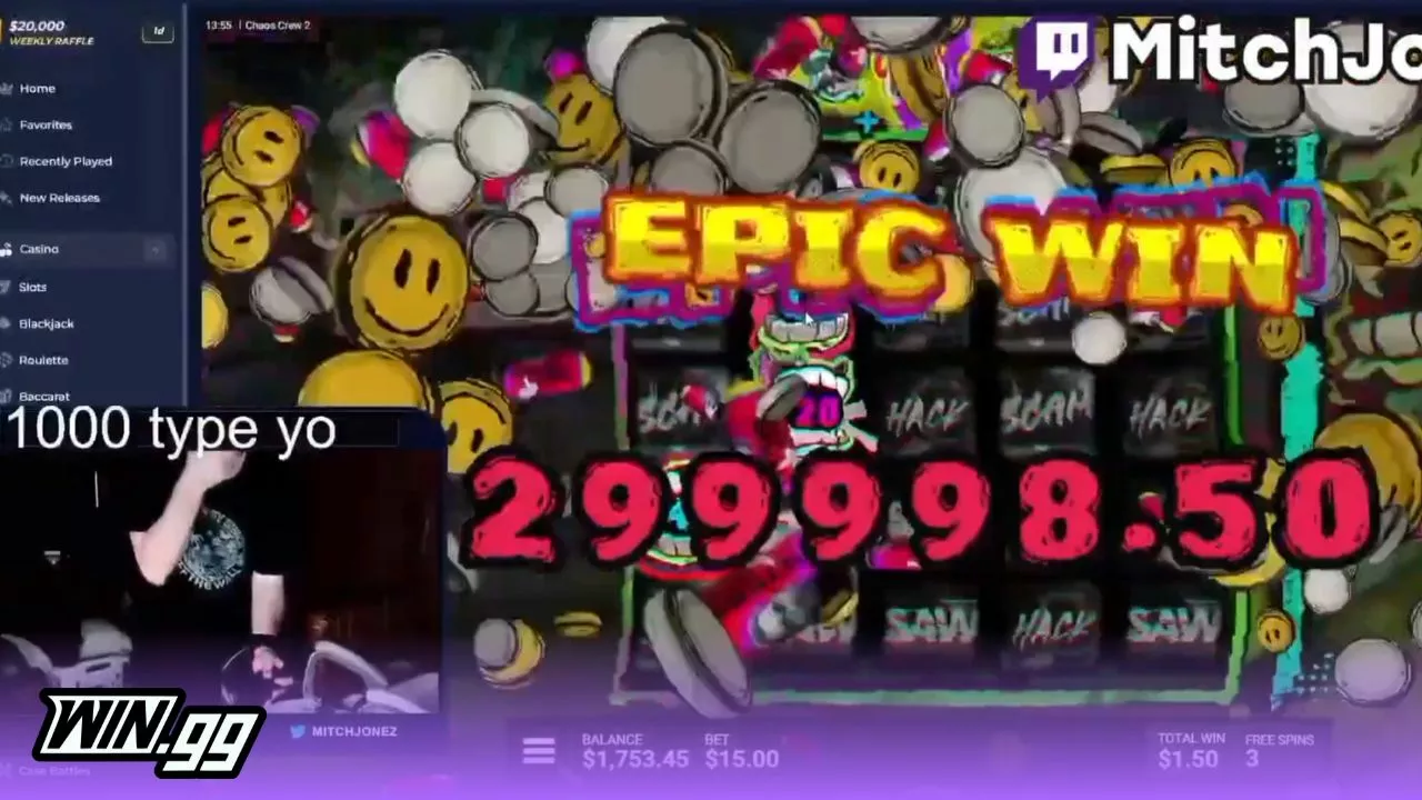 Mitch Jones couldn’t believe his Chaos Crew 2 slot max win