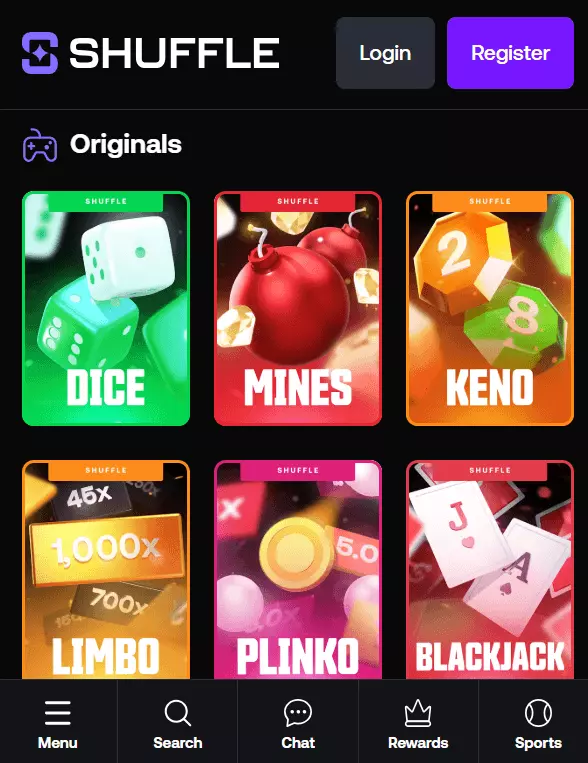 Shuffle casino app
