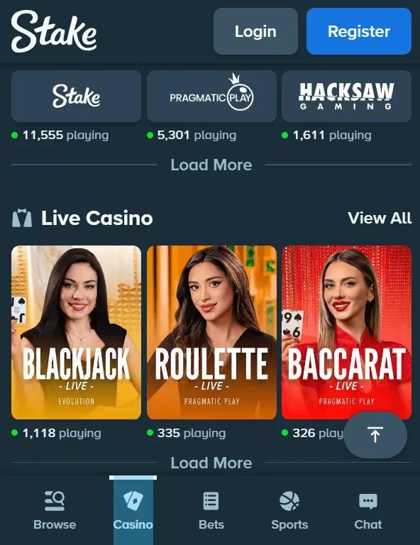 Stake casino app