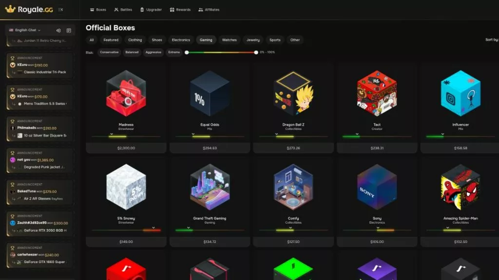 mystery box opening sites